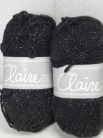 2 Bollen By Claire Glittergaren Zwart, Hobby en Vrije tijd, Breien en Haken, Ophalen of Verzenden, Nieuw, Breien of Haken, Wol of Garen