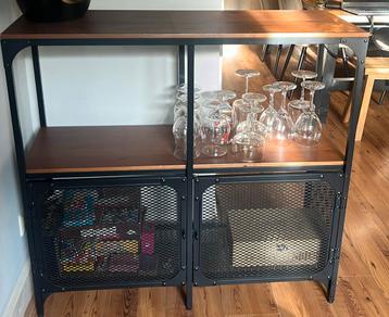 Stellingkast met Hout en Metaal - Industrieel & Rustiek beschikbaar voor biedingen