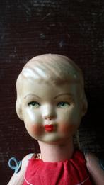 Vintage popje plaatje composiet hoofdje 23cm + 2 hoofdjes, Antiek en Kunst, Ophalen of Verzenden