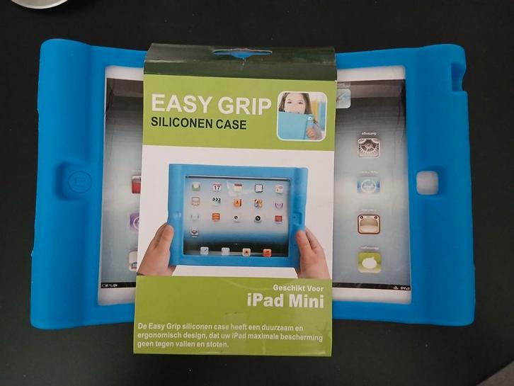 Silicone iPad Mini Hoes - Blauw, Computers en Software, Apple iPads, Nieuw, Apple iPad Mini, 8 inch, Blauw, Ophalen of Verzenden