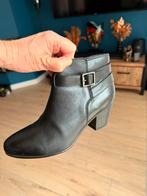 Zwart leren enkellaarsjes maat 39, Verzenden, Zo goed als nieuw, Zwart