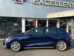 Audi A3 SPORTBACK 30 TFSI S edition, Gebruikt, Blauw, Leder en Stof, Bedrijf