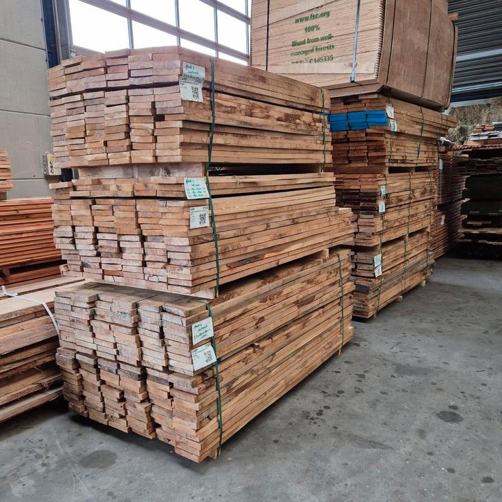 Gedroogde Eiken Planken - 27mm dik, 160mm breed, Doe-het-zelf en Verbouw, Hout en Planken, Nieuw, Plank, Eiken, Minder dan 200 cm