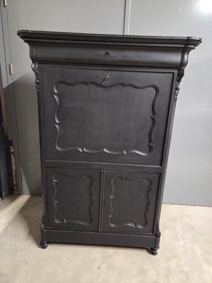 Antieke biedermeierkast, klepbureau, kast, Antiek en Kunst, Antiek | Meubels | Kasten, Ophalen