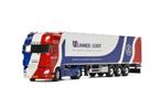 Jonker & Schut; DAF XF Super Space Cab Box Trailer (WSI 01-1, Hobby en Vrije tijd, Modelauto's | 1:50, Verzenden, Nieuw, Bus of Vrachtwagen