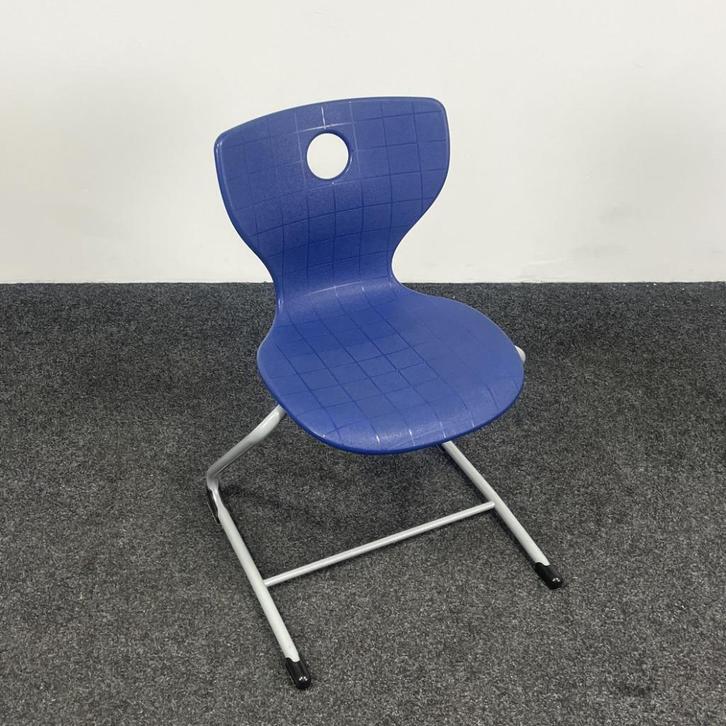 Blauwe Schoolstoel - PantoSwing Lupo | M Kuipzitting, Huis en Inrichting, Stoelen, Gebruikt, Eén, Kunststof, Blauw, Ophalen