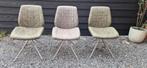 3 Eetkamerstoelen - Groen & Grijs - Zo goed als nieuw, Ophalen, Zo goed als nieuw, Grijs
