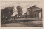 Assen, Station met Stoomtram, Verzamelen, Ansichtkaarten | Nederland, Verzenden, Voor 1920, Gelopen, Drenthe