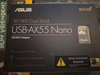 ASUS USB-AX55 Nano AX1800, Computers en Software, Netwerkkaarten, Ophalen of Verzenden, Zo goed als nieuw, ASUS