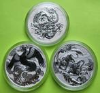Chinees Myths and Legends 2021, 2022 en 2024, Verzenden, Setje, Zilver