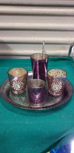 theelichthouders paars, Ophalen of Verzenden, 'T Olde Gre-j, Info@toldegrej.nl, Endepoelstraat 20f Didam