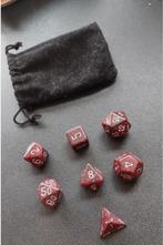 Crimson-black Dungeons and dragons dice 7pc - dobbelstenen, Overige soorten, Toebehoren, Ophalen of Verzenden, Zo goed als nieuw