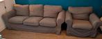 Ikea Ektorp 3+1 Zits Bankstel + poef, Huis en Inrichting, Ophalen, Gebruikt, 75 tot 100 cm, Rechte bank