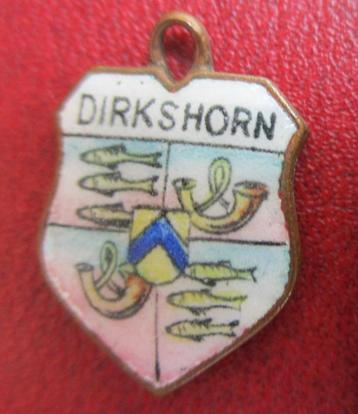 Klein vintage hangertje gemeentewapen wapen Dirkshorn nh beschikbaar voor biedingen