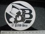 sticker pantserrupsvoertuig YPR infanterie 17 pjb brie logo, Verzenden, Zo goed als nieuw, Bedrijf of Vereniging