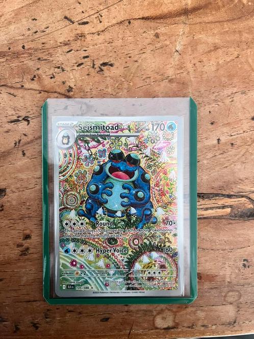 Seismitoad 105/086 Black bolt waarde peiling, Hobby en Vrije tijd, Verzamelkaartspellen | Pokémon, Nieuw, Losse kaart, Foil, Ophalen of Verzenden