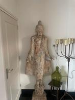 Staande Boeddha uit bali Indonesië met white wash afwerking, Ophalen of Verzenden, Zo goed als nieuw