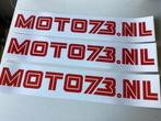 3 grote stickers Moto73, Verzamelen, Stickers, Overige typen, Zo goed als nieuw, Verzenden
