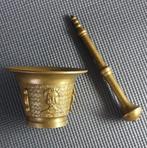 Vintage ca. 1930's bronzen vijzel, apotheek vijzel, Antiek en Kunst, Ophalen of Verzenden, Brons