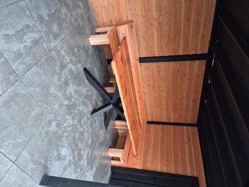 Douglas tuintafel met matrixpoot, Tuin en Terras, Tuintafels, Nieuw, Rechthoekig, Hout, Ophalen of Verzenden