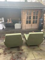 Vintage groene fauteuils, Huis en Inrichting, Fauteuils, Ophalen of Verzenden, Zo goed als nieuw, 75 tot 100 cm, 50 tot 75 cm