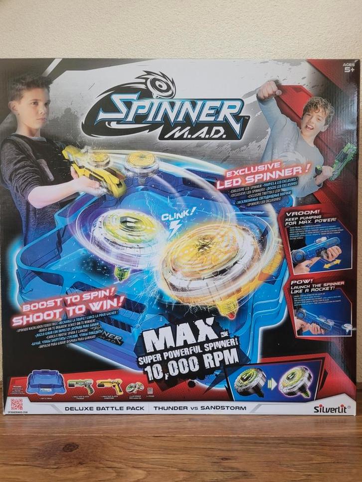 SPINNER M.A.D.  ACTIESPEL COMPLEET IN DOOS., Kinderen en Baby's, Speelgoed | Overig, Zo goed als nieuw, Jongen of Meisje, Ophalen of Verzenden