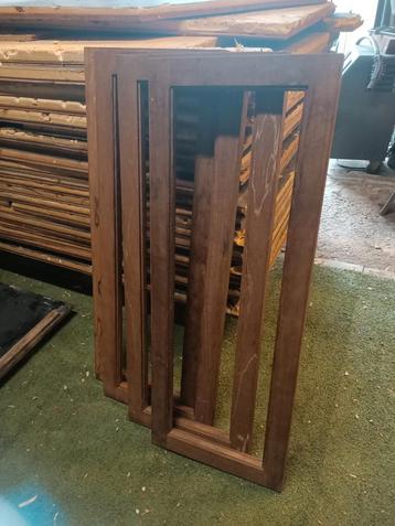 4 nieuwe hardhouten ramen 1190x450x38mm  beschikbaar voor biedingen