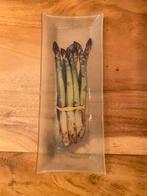 Serveerschaal met asperge print, Schaal, Ophalen of Verzenden, Rechthoekig, Glas