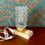Vintage Massive bedlampje, Huis en Inrichting, Lampen | Tafellampen, Ophalen of Verzenden, Zo goed als nieuw, Mid Century, Glas