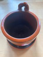 vintage hangpot met vaste schotel en ophangpunt, Ophalen