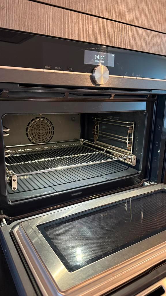 Siemens iQ700 Stoomoven - 45 cm - zwart - CS856GNB7, Witgoed en Apparatuur, Ovens, Zo goed als nieuw, Inbouw, 45 tot 60 cm, Ophalen
