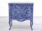 Blauw klassiek dressoir / ladekast, Huis en Inrichting, Kasten | Dressoirs, Ophalen, -, -, 50 tot 100 cm