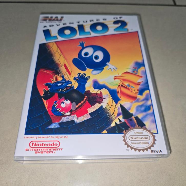 Adventures of Lolo 2 NES Game Case, Spelcomputers en Games, Games | Nintendo NES, Zo goed als nieuw, Verzenden