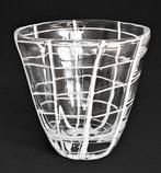 Spinnenweb Vaas Blank glas met witte draden, Overige kleuren, Ophalen of Verzenden, Minder dan 50 cm, Glas