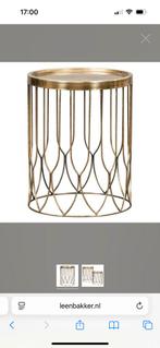 2x Bijzettafel Verdi - Messingkleur, Huis en Inrichting, 45 tot 60 cm, Minder dan 55 cm, Metaal of Aluminium, Rond
