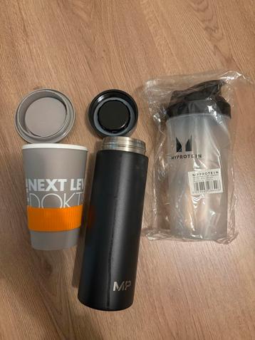 Myprotein Shaker, Myprotein Thermos en koffiebeker Set beschikbaar voor biedingen