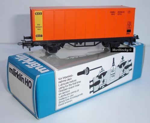 Märklin 4481 CMB The Belgian Line Containerwagen België !, Hobby en Vrije tijd, Modeltreinen | H0, Zo goed als nieuw, Wagon, Wisselstroom