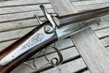 Antiek jachtgeweer penvuur - ca 1860 beschikbaar voor biedingen