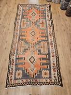 Vintage handgeweven perzische wollen kelim 293x126, Huis en Inrichting, Info@SlatsAntiek.nl, 100 tot 150 cm, 200 cm of meer, Ophalen of Verzenden