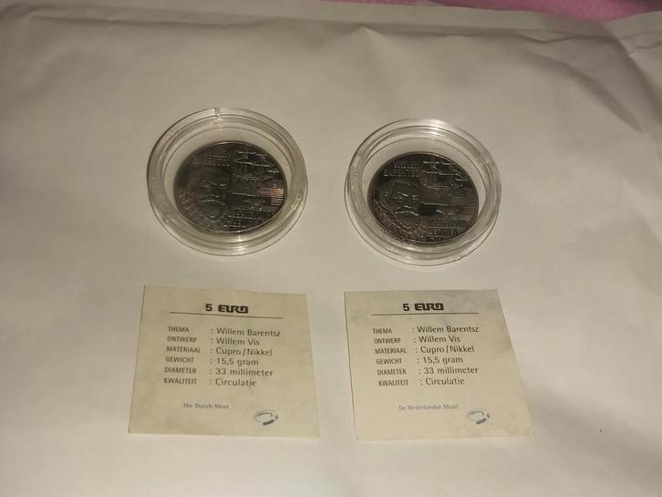2 Van Willem Van Barendsz Munten.1996. Met Certificaten., Postzegels en Munten, Munten en Bankbiljetten | Verzamelingen, Munten