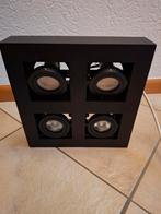 Opbouwspot mat zwart 4 LED lichts kantel/draaibaar, Ophalen of Verzenden, Zo goed als nieuw, Metaal, Modern