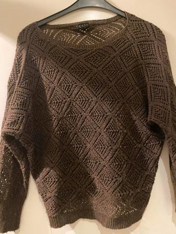 Bruine glittertrui - Lurex beschikbaar voor biedingen