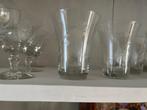 antiek geslepen glas servies glazen, Ophalen of Verzenden