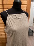 Beige jurk met strass steentjes H&M maat XL, H&M, Beige, Maat 42/44 (L), Nieuw