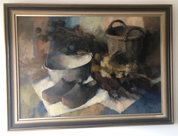 Groot Museaal Stilleven Will Eggen (1935-2024) Tegelen (2), Antiek en Kunst, Kunst | Schilderijen | Klassiek, Ophalen