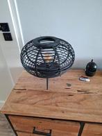 Zwart rieten tafellamp, Ophalen, Zo goed als nieuw, Minder dan 50 cm