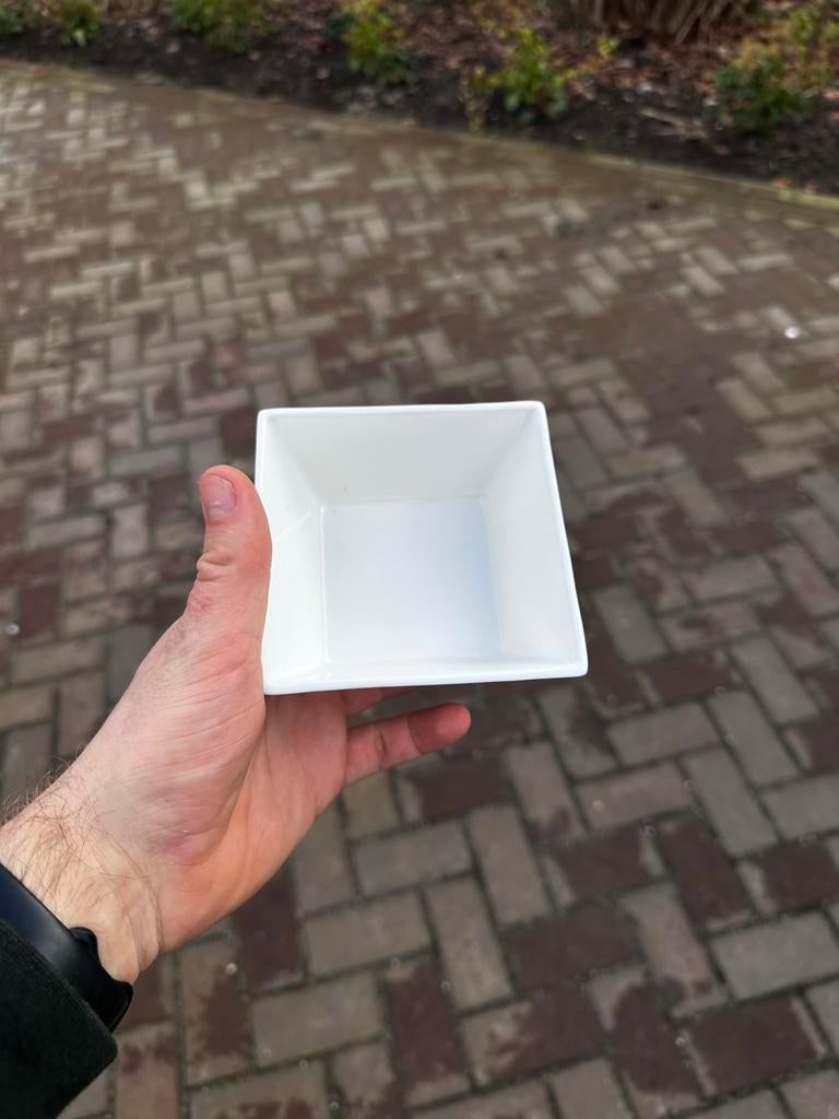 Witte Catering Bakjes - Ideaal voor Presentatie 150 stuks, Huis en Inrichting, Keuken | Servies, Gebruikt, Keramiek, Ophalen of Verzenden