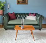 Chesterfield 2,5 zits bank - Groen, in nette staat, Huis en Inrichting, Banken | Bankstellen, Ophalen, Gebruikt, 150 tot 200 cm