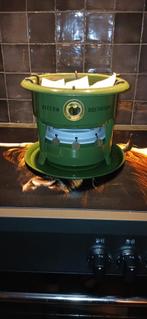 3 pits Beccon Doetinchem petroleumstel - donkergroen💚, Antiek en Kunst, Antiek | Emaille, Ophalen of Verzenden