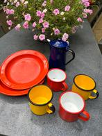 Vintage - brocante emaille servies, Antiek en Kunst, Antiek | Emaille, Ophalen of Verzenden